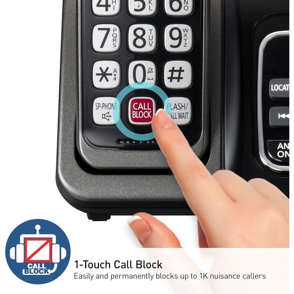 KX-TGD832M Panasonic 2-Handset Cordless Phone with Call Block & Bilingual ID - Picture 5 of 11